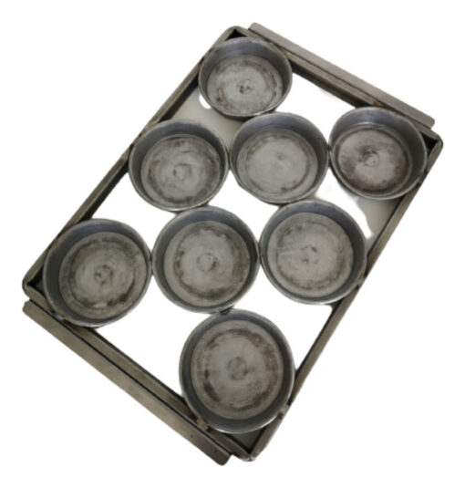 Trincha Molde Pan Hamburguesas 10 Cm 44x32 Pauna Santini Gris