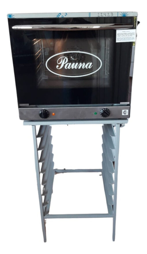 Horno Convector Eléctrico Pauna Beta 21 + Base Y 4 Bandejas Plateado - Imagen 3
