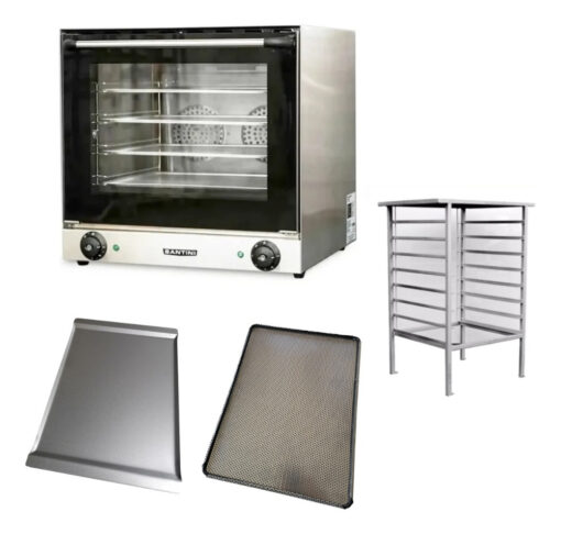 Horno Convector Santini Mc600 C/base 6 Latas + 2 Perforadas