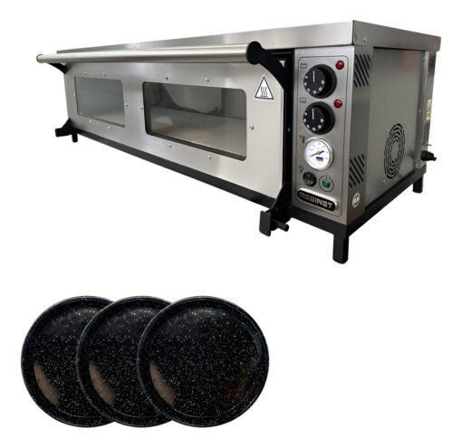 Horno Pizzero De Piso Refractario C/3 Moldes Venecia Resinet Gris