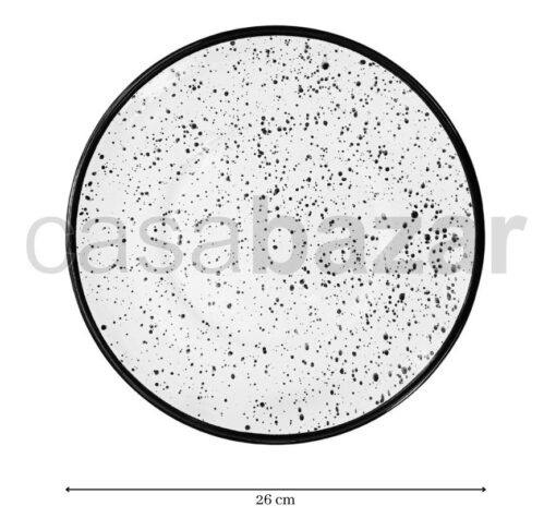 Plato Playo Redondo Metal Enlozado 26cm Salpicado Blanco X 1 - Imagen 6