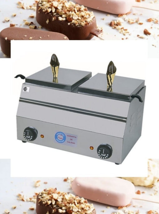 Bañadora Templadora De Chocolate Acero Inox 2 Bocas Grandes - Imagen 3