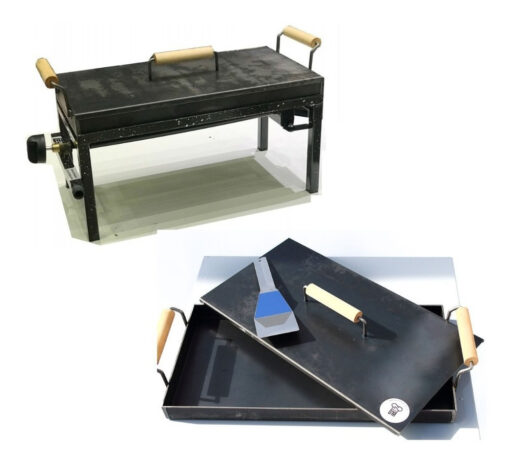 Combo Anafe A Gas + Plancha Bifera + Tapa Espátula De Regalo Negro