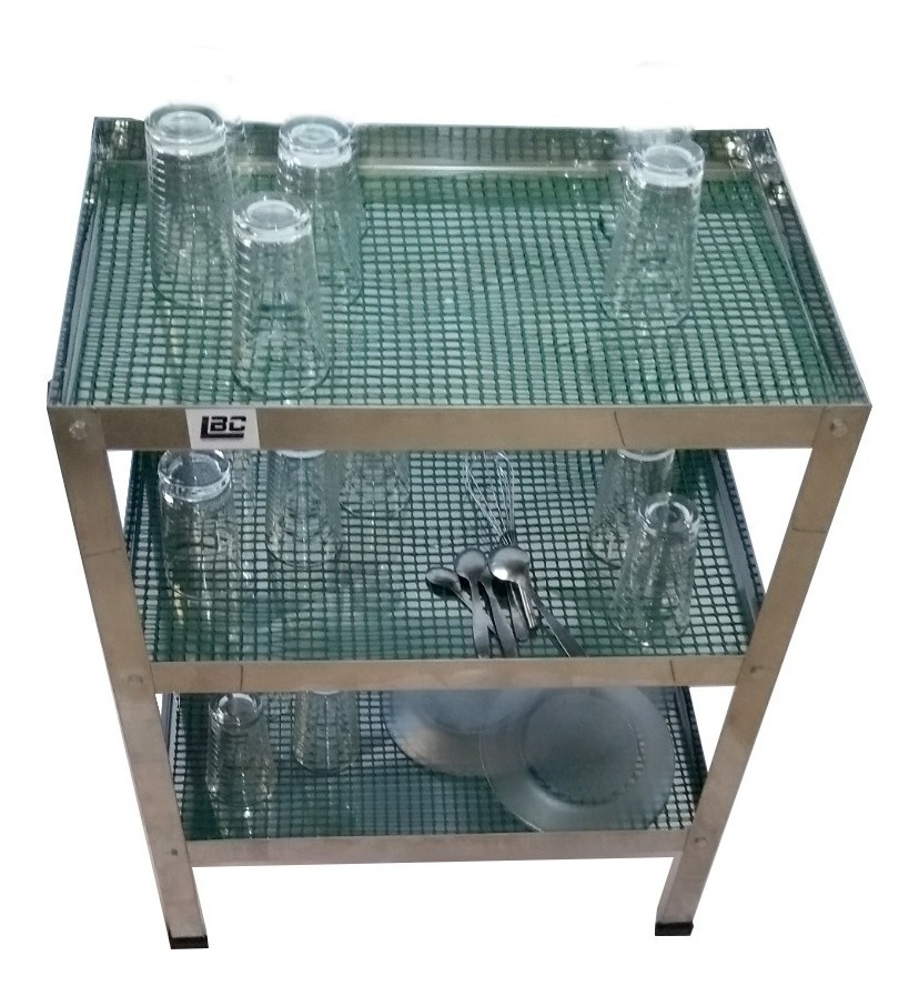 Vasera Gastronómica Escurridor 90x40 Cm 3 Estantes - Imagen 2