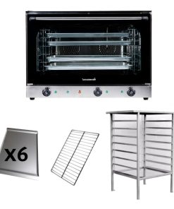 Horno Convector Tb 60x40 C/6 Bandejas + Base + 2 Rejillas