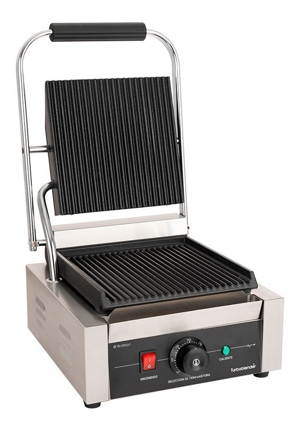 Plancha Doble Contacto Grill Panini Turboblender Tb-grillv1 Color Gris - Imagen 2