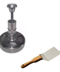 Hamburguesera Manual Golpe 12 Aluminio Espejo + Espátula