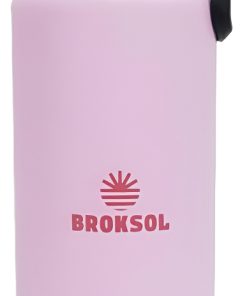Botella Termica Broksol 650ml Fitness Con Pico A Rosca Color Rosa