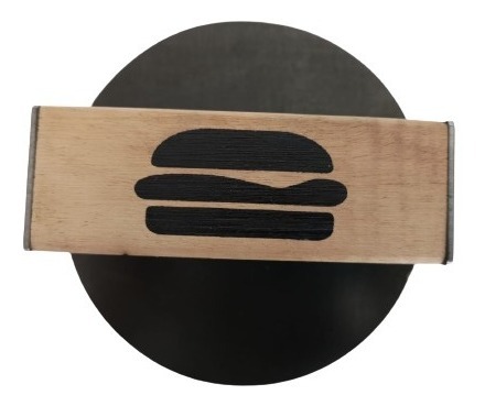 Smasher Premium Hamburguesa 14 Cm Mango Madera - Imagen 3