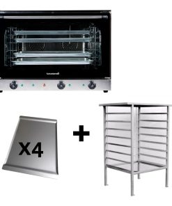 Horno Convector Eléctrico Tb Para 4 Bandejas 60x40 + Base