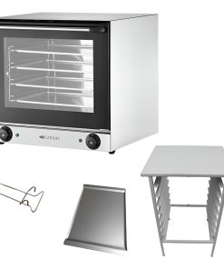 Horno Convector Eléctrico Catania 44x32 Dos Turbinas + Base