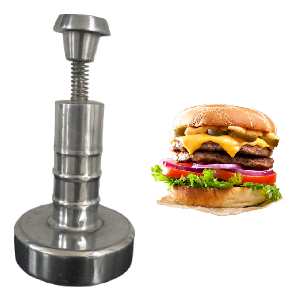 Hamburguesera Burguer Manual De Golpe 12 Cm Aluminio - Imagen 3