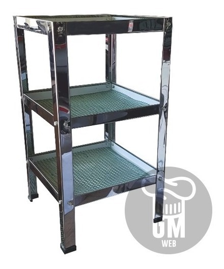 Vasera Gastronómica Escurridor Acero 40 X 40 Cm 3 Estantes - Imagen 2