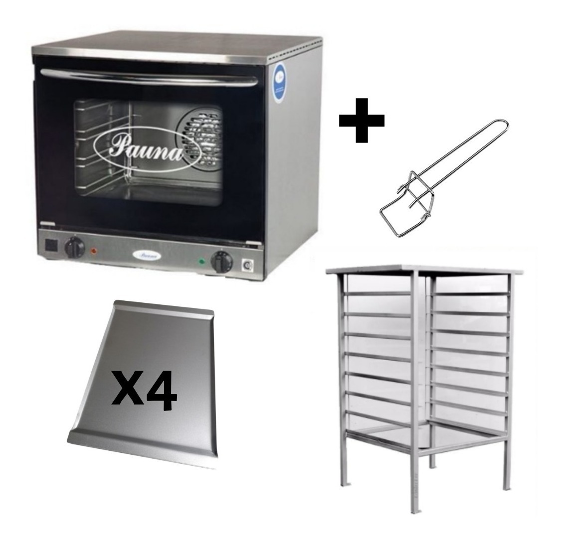 Horno Convector Pauna Beta 21 Latero + 4 Placas Pinza Regalo - Imagen 2