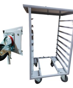 Base Mesa Horno Convector 8 Guias Y Ruedas P/ Bandejas 44x32