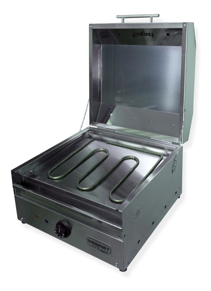 Parrilla Eléctrica Esquel 40x40 Balcon Acero Y Funda Regalo - Imagen 4