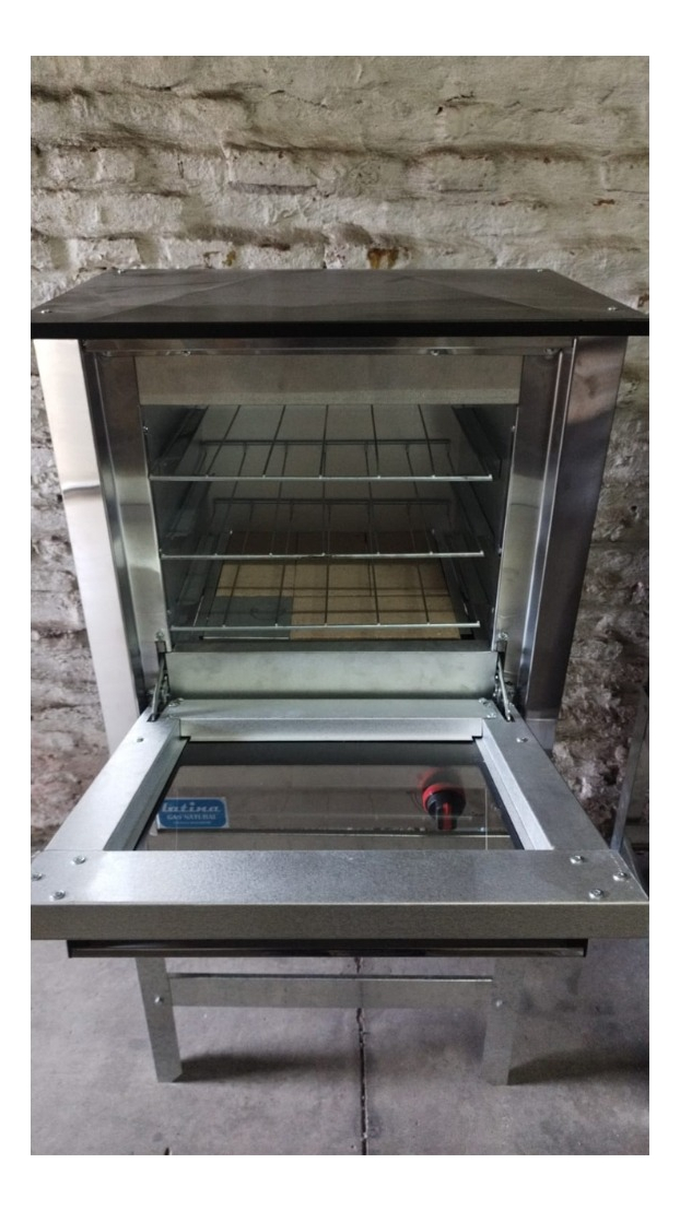 Horno Pizzero A Gas 3 Moldes Pizza Puerta Vidrio Homologado - Imagen 2