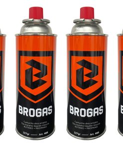 Pack 4 Cartucho Gas Butano Brogas 466-1 227gr Anafe Camping Pesca