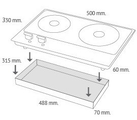 Anafe Eléctrico Empotrable 2 Hornallas Sikla Es3202 Acero - Imagen 3