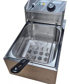 Freidora Eléctrica Santini Acero Inoxidable 6lt Color Gris Frecuencia 50 Hz