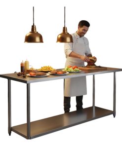 Mesada Mesa De Trabajo Acero Inox 150 Cm Estante Regulable