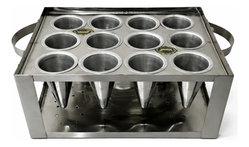 Combo Pizza - Prensa Y Moldes Base Horno 12 Conos Pizza - Imagen 5