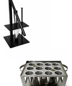 Combo Pizza - Prensa Y Moldes Base Horno 12 Conos Pizza