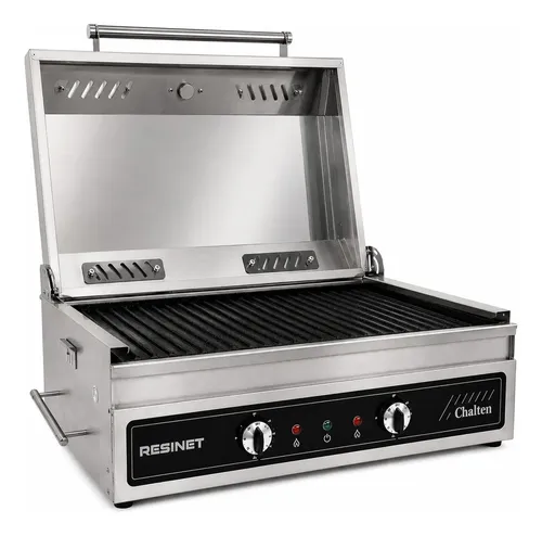 Parrilla Eléctrica Acero Inoxidable Con Funda Pinza Ahumador - Imagen 3